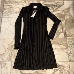 Who What Wear Black Pleated Dress Size Small